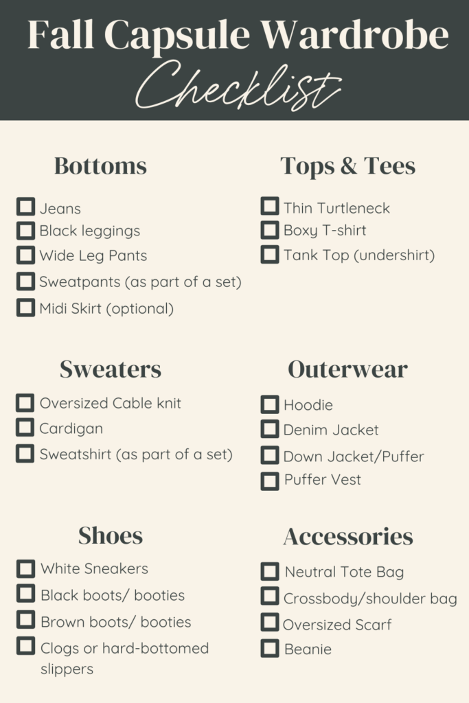 fall capsule wardrobe